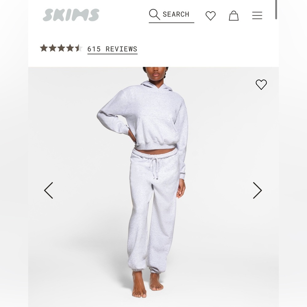 skims gray sweatpants small